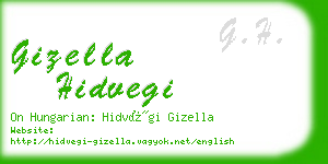 gizella hidvegi business card